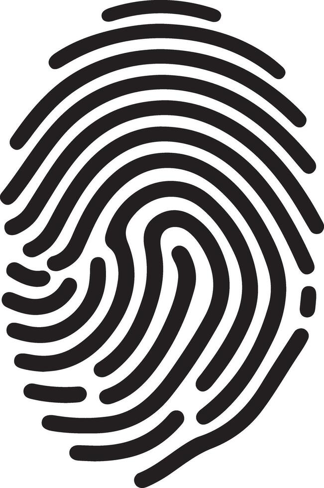Innovative Fingerprint Icon Illustration Featuring Silhouettes vector