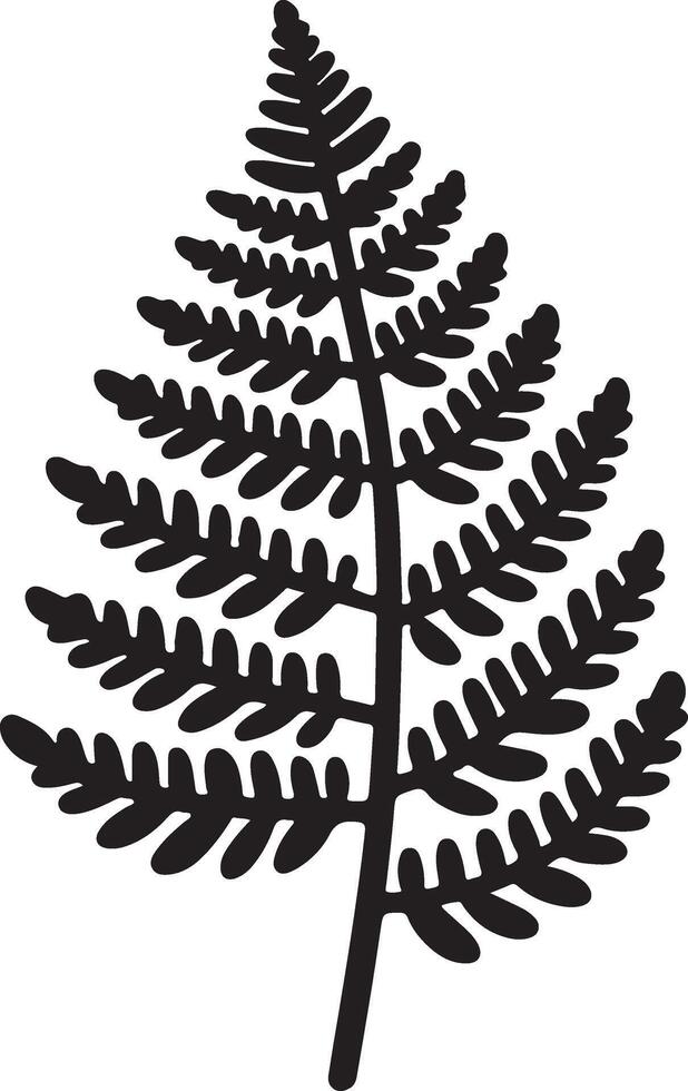 Beautiful Fern Icon Silhouette Art Design vector