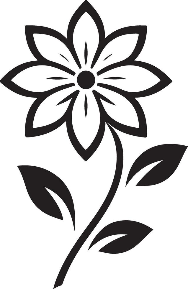 Creative Motif Flower Silhouette for Print vector