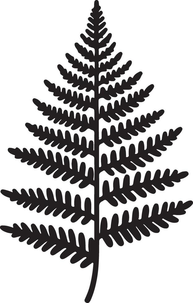 Unique Fern Icon Silhouettes for Design vector