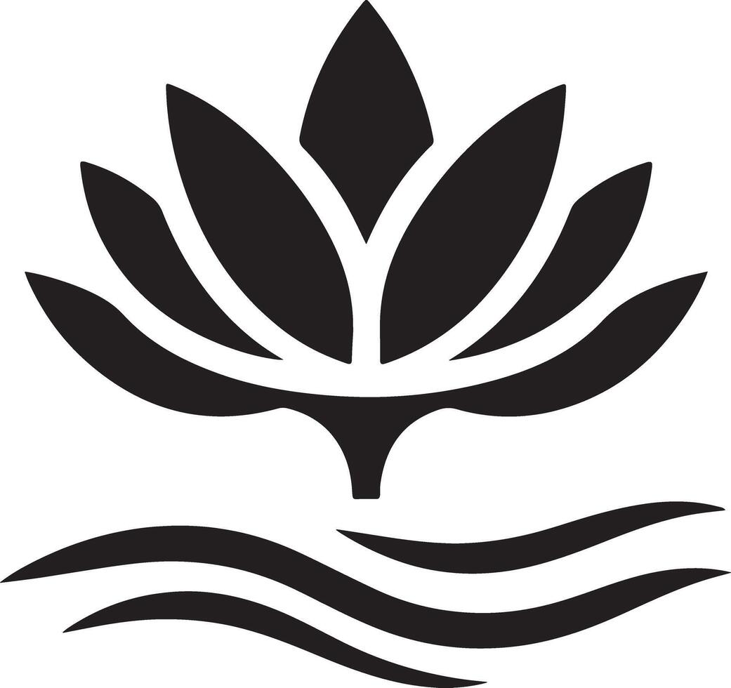 Intricate Lotus Flower Silhouette Designs vector