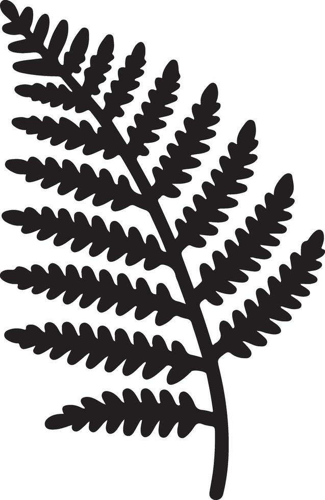 Nature Inspired Fern Icon Artwork Collection vector