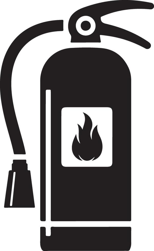 Creative Fire Extinguisher Silhouette Art Collection vector