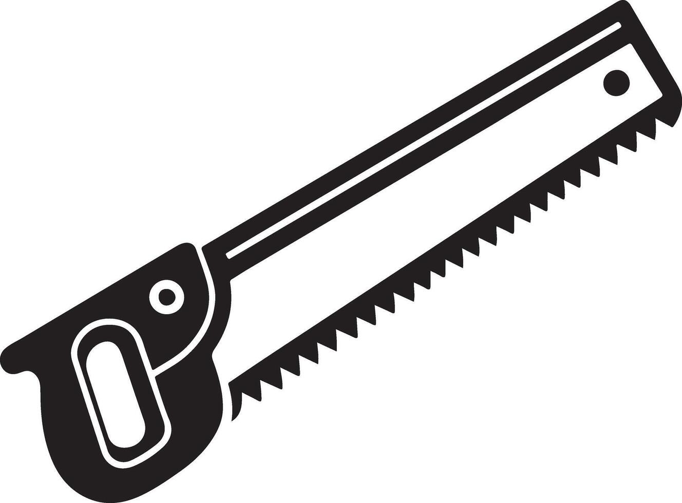 Elegant Hacksaw Tool Silhouette Art for Woodworking Projects vector