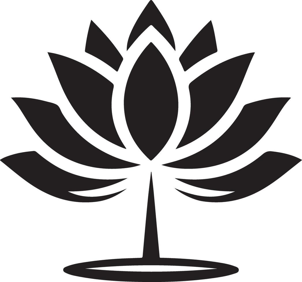 Unique Lotus Flower Silhouette Images vector