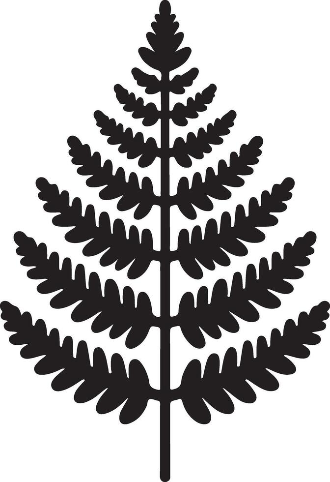 Elegant Fern Icon Silhouette for Creatives vector