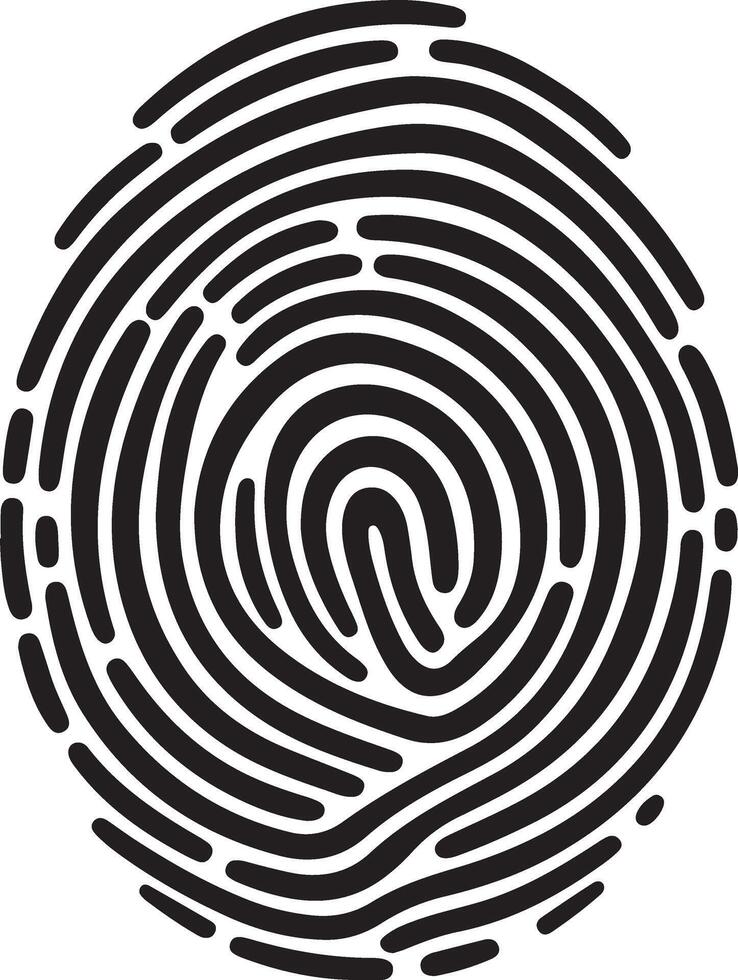 Eye-catching Fingerprint Silhouette Art Resources vector
