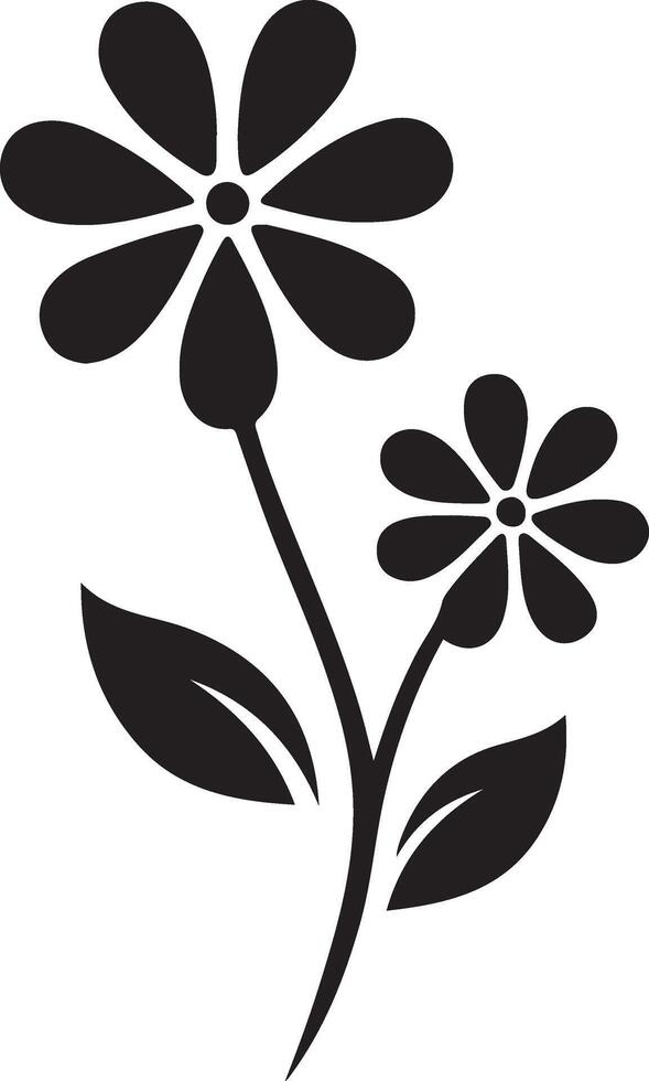 Inspiring Delicate Flower Silhouette Art for Art vector