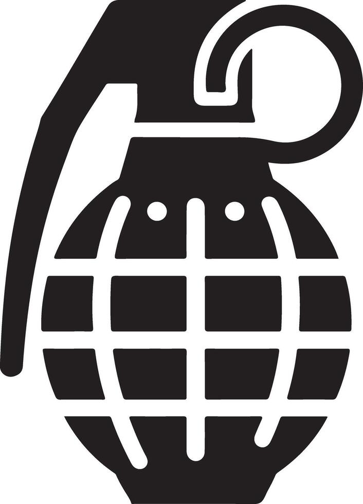 High Quality Grenade Icon Silhouette Design vector
