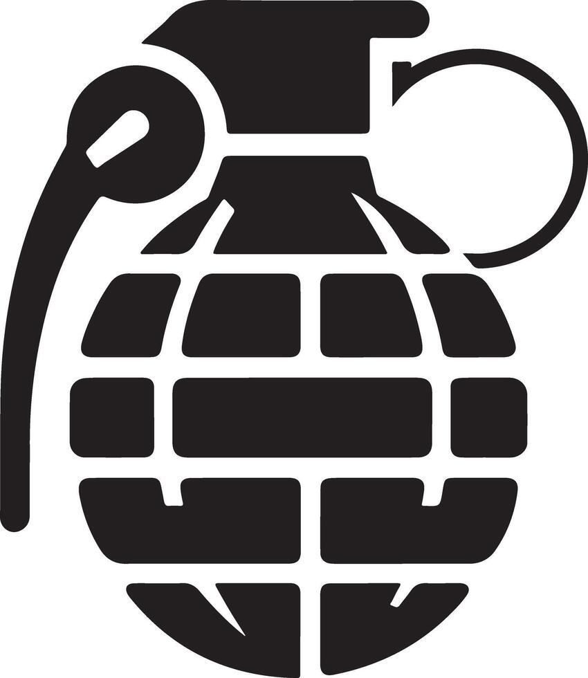 Creative Grenade Icon Silhouette for Graphics vector