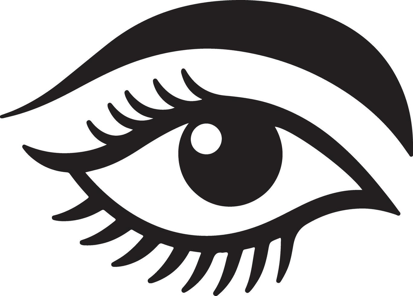 Creative Eye Logo Silhouette Image vector