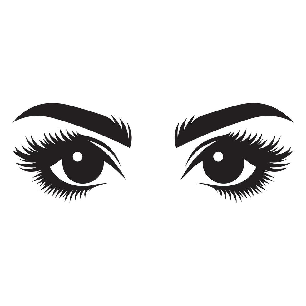 Captivating Female Eyes Look DesignCaptivating Female Eyes Look Design vector