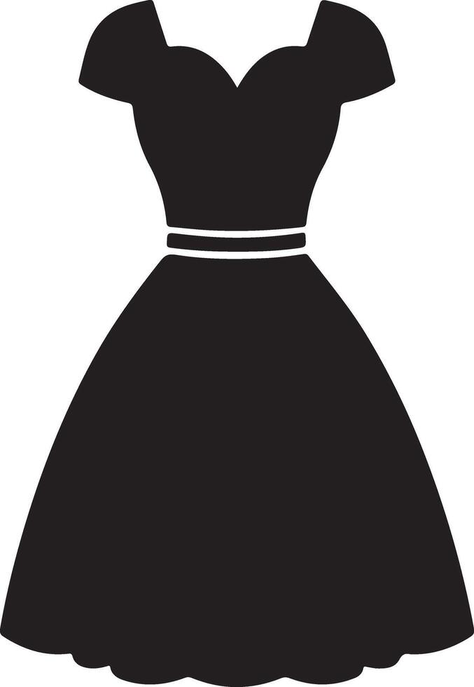 Timeless Woman Dress Silhouette Art for All Occasions vector