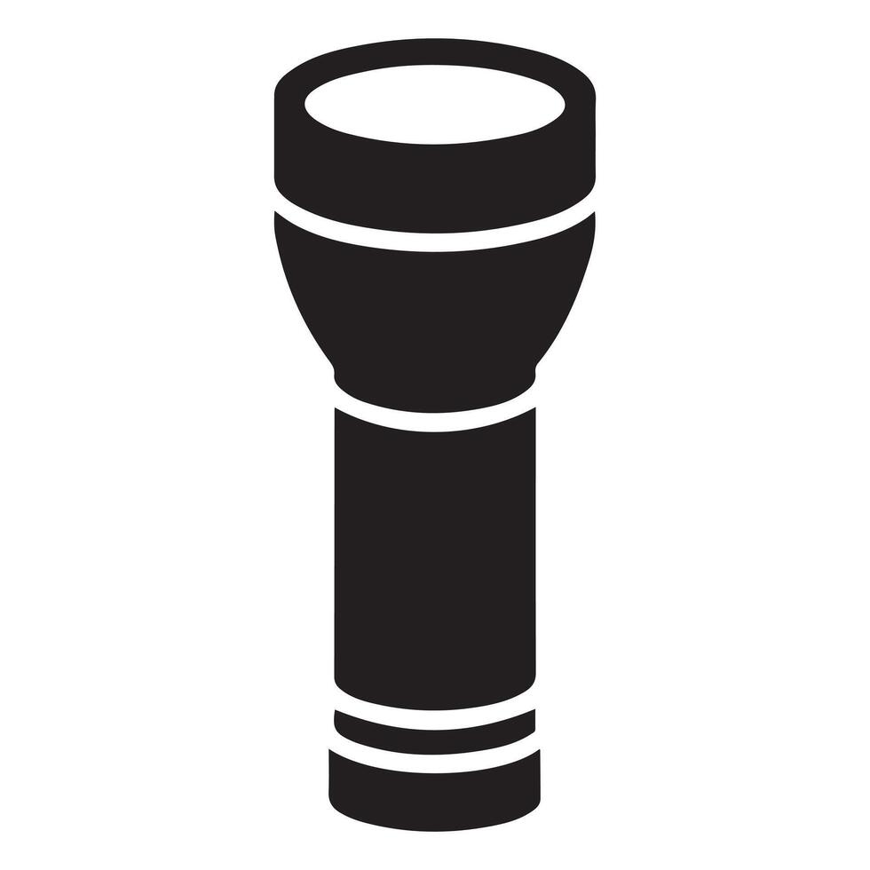 Unique Flashlight Silhouette Art for Designers vector