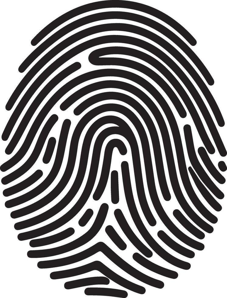 Elegant Fingerprint Silhouette Art Illustration vector