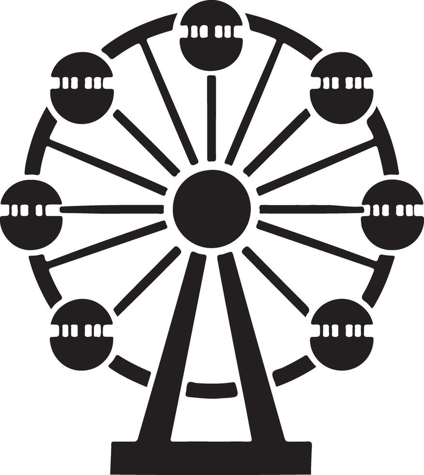 Unique Ferris Wheel Silhouette Graphics Collection vector