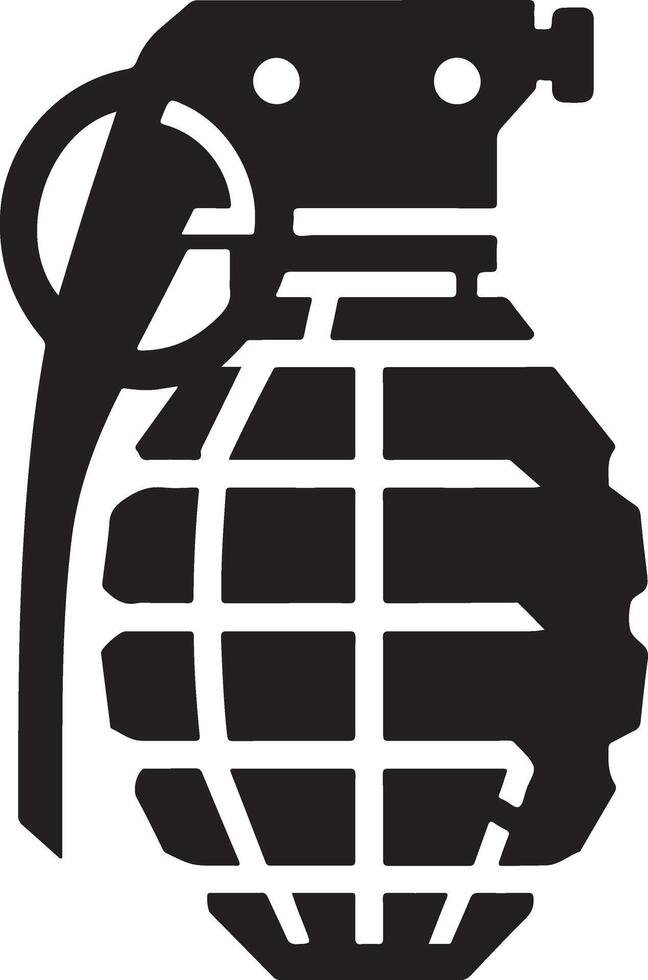 Professional Grenade Icon Silhouette Download Available vector