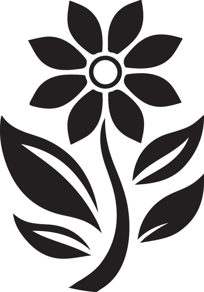 Versatile Motif Flower Silhouette for Projects vector