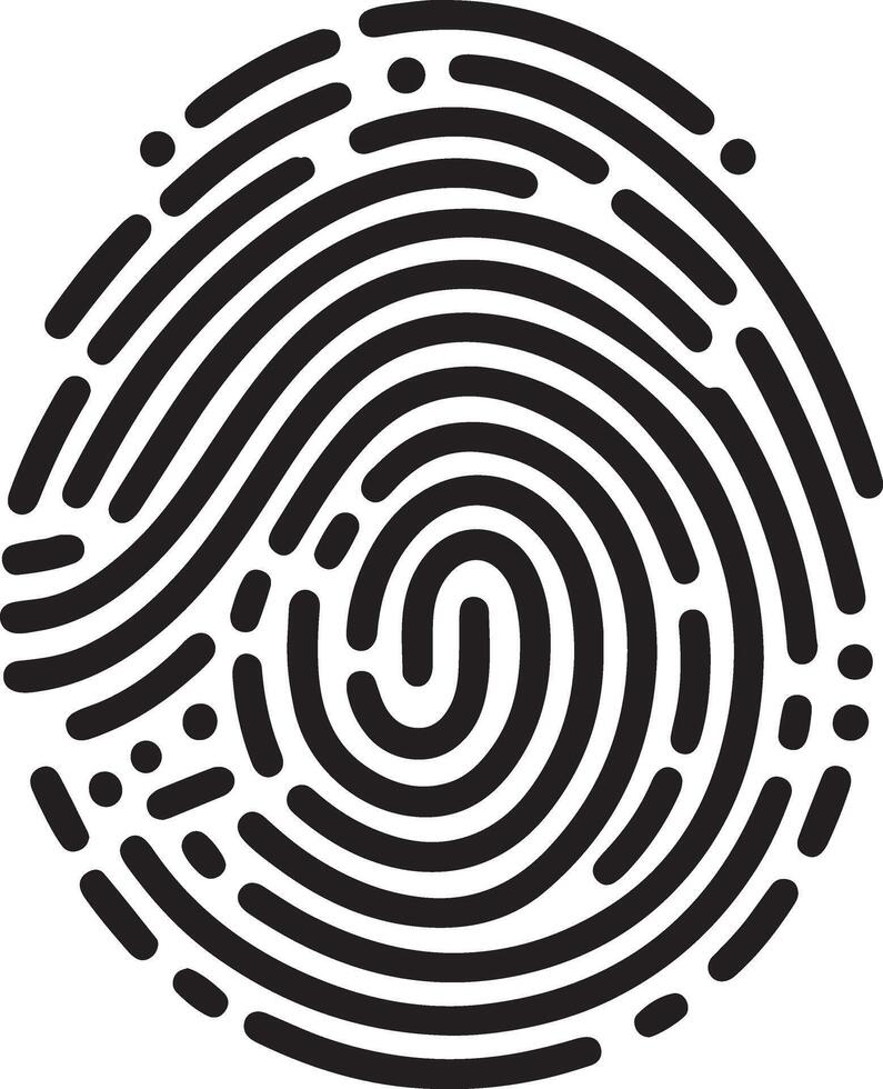 Modern Fingerprint Icon Artwork for Designers vector