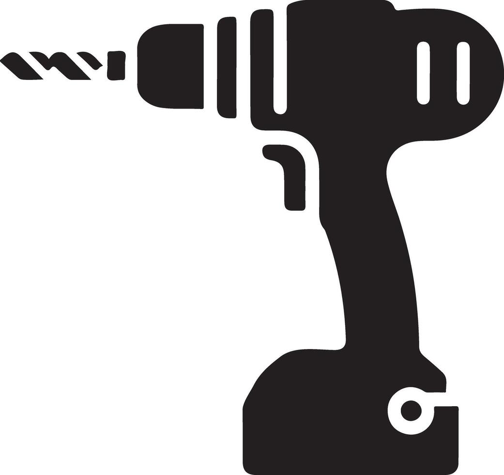Unique Drill Art Silhouette for Your Needs vector