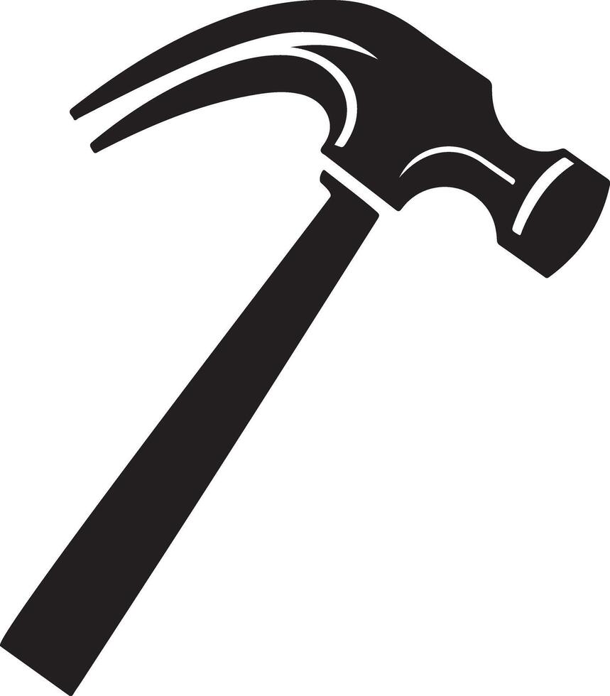 Stunning Hammer Silhouette Art for Personalized Branding vector