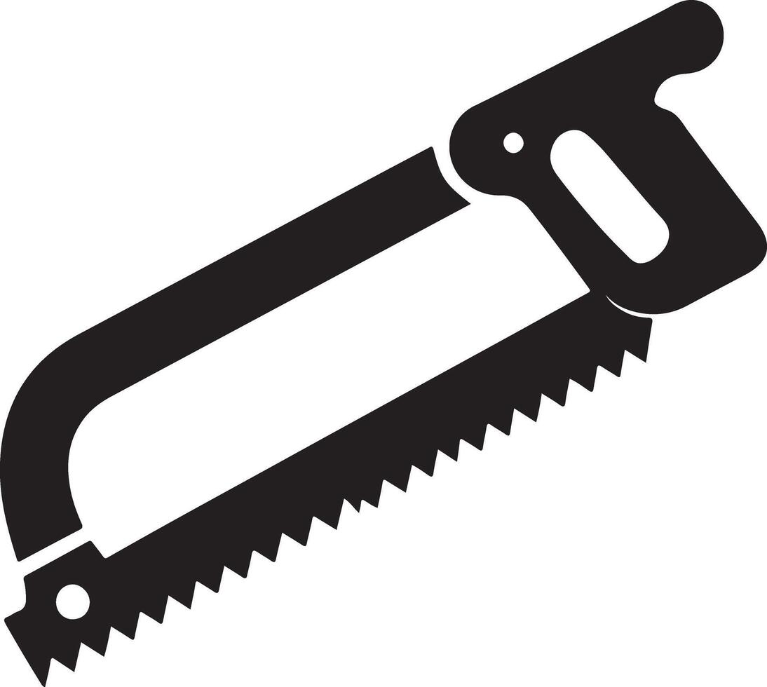 Inspiring Hacksaw Design for Carpentry Tool Silhouettes vector