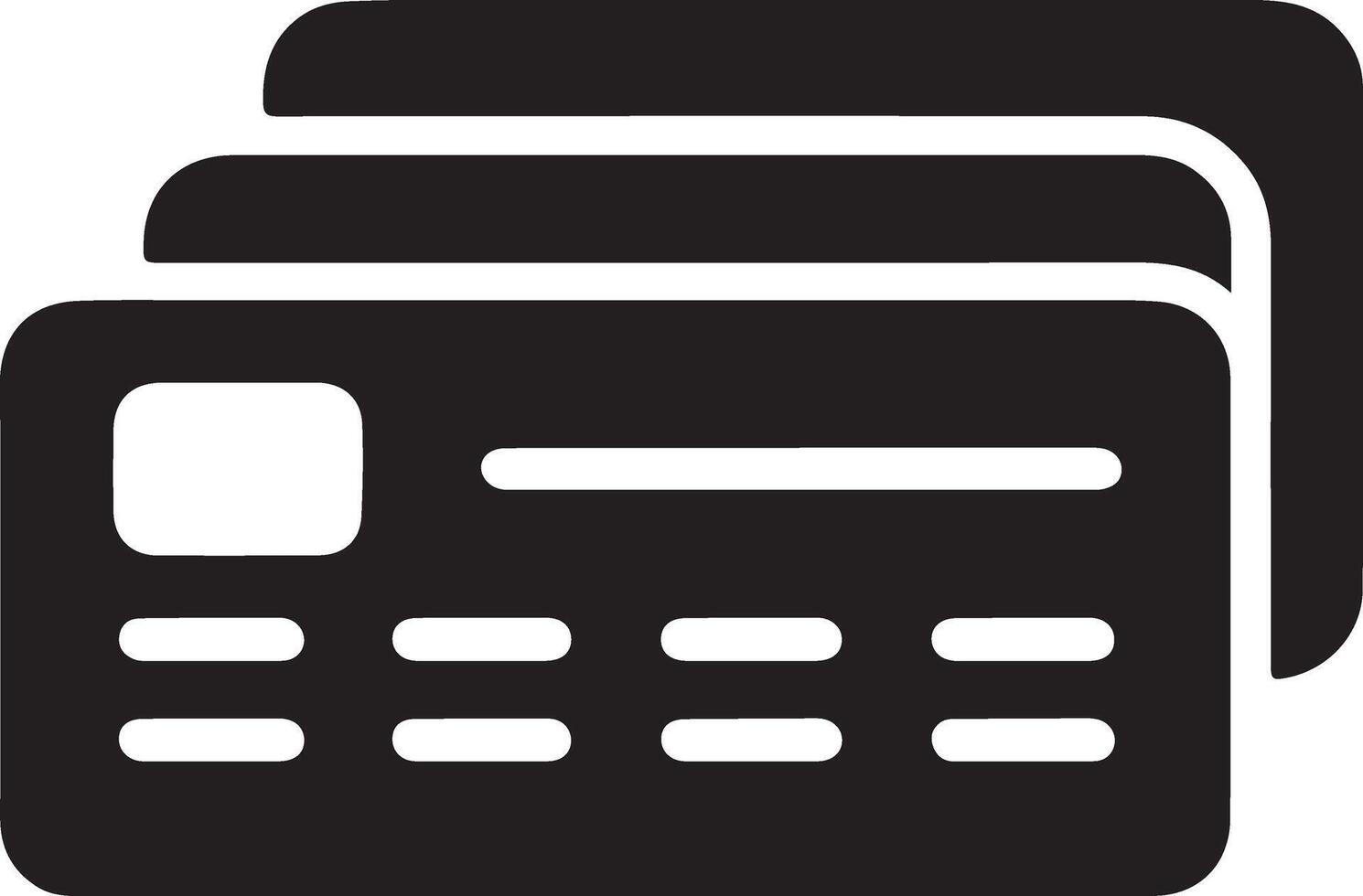 Unique Multiple Credit Cards Silhouette Design vector