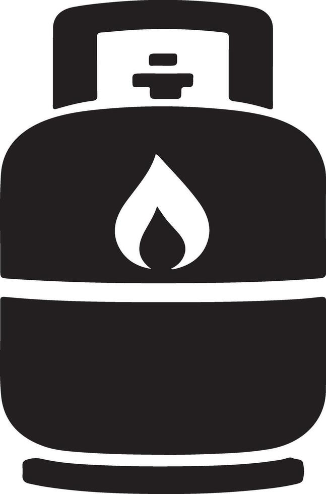 High Quality Gas Cylinder Silhouette Design vector
