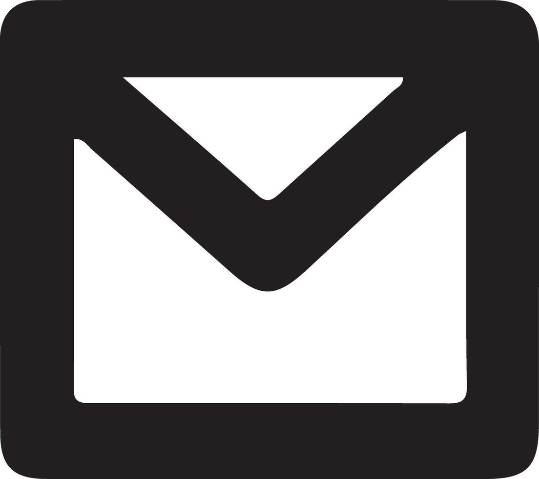High Quality Envelope Icon Silhouette Design vector