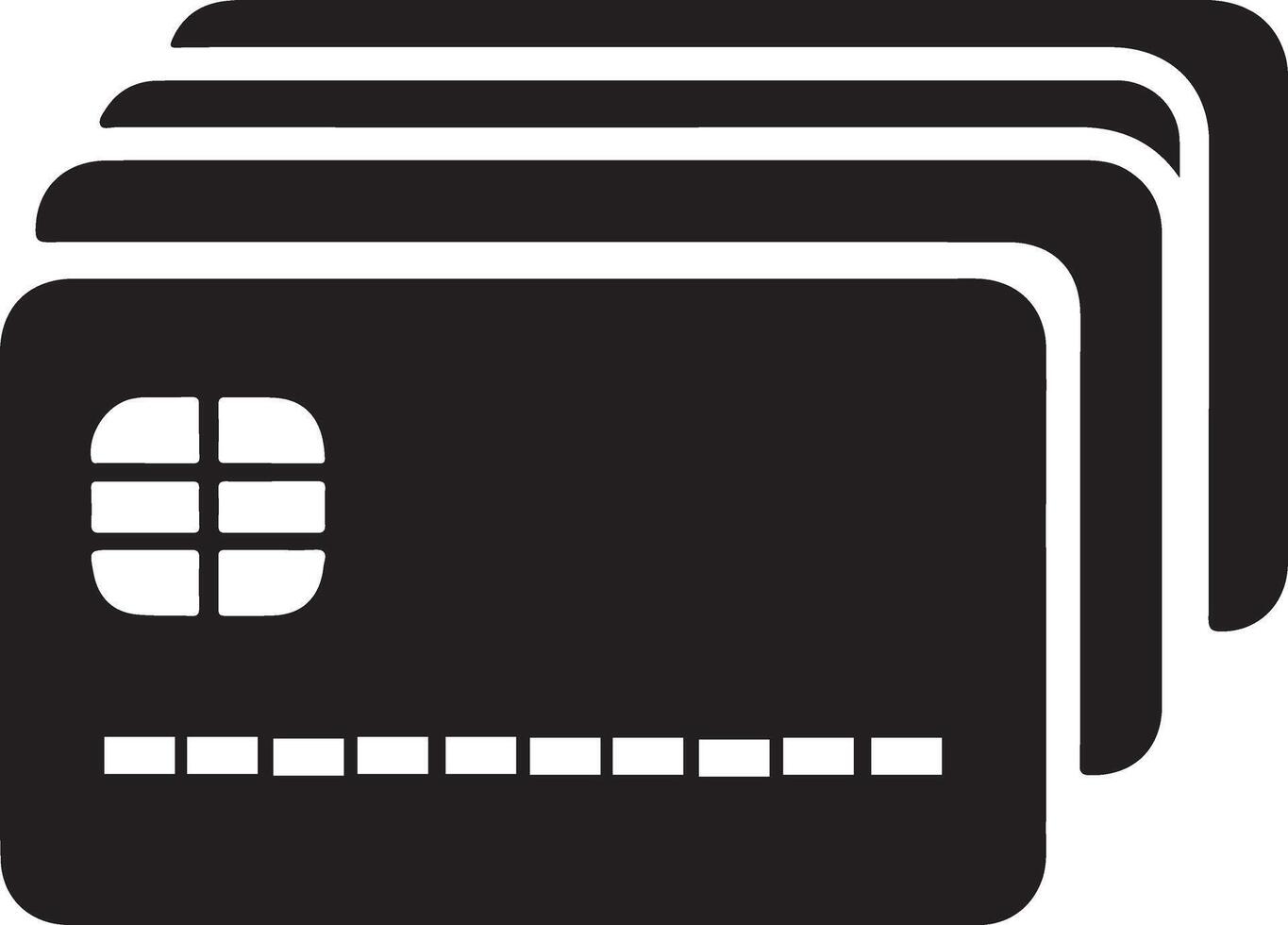 Customizable Multiple Credit Card Silhouette Images vector