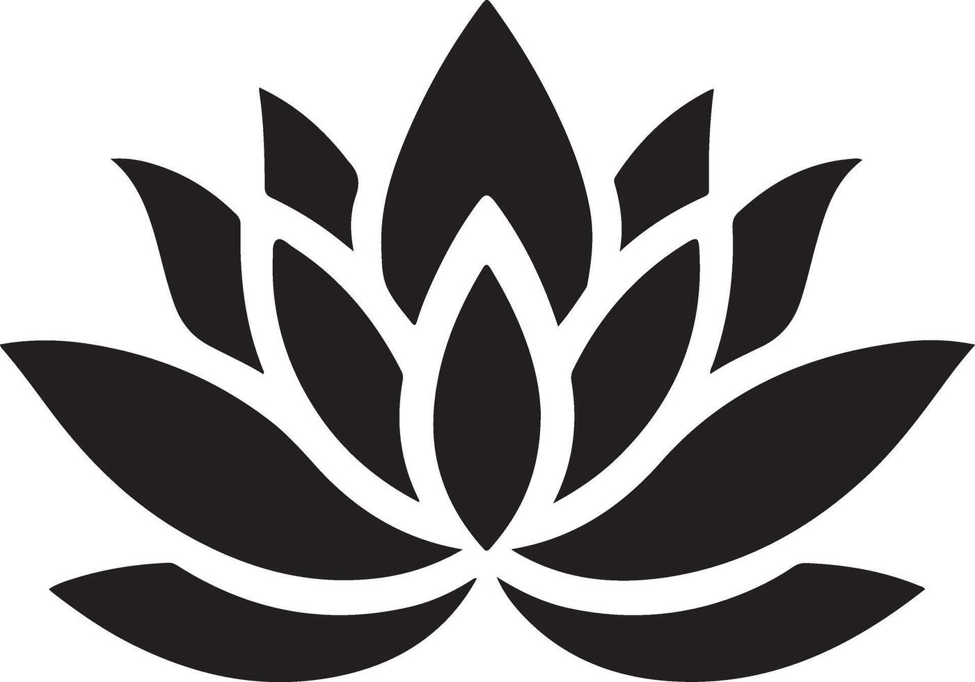 Premium Lotus Flower Silhouette vector