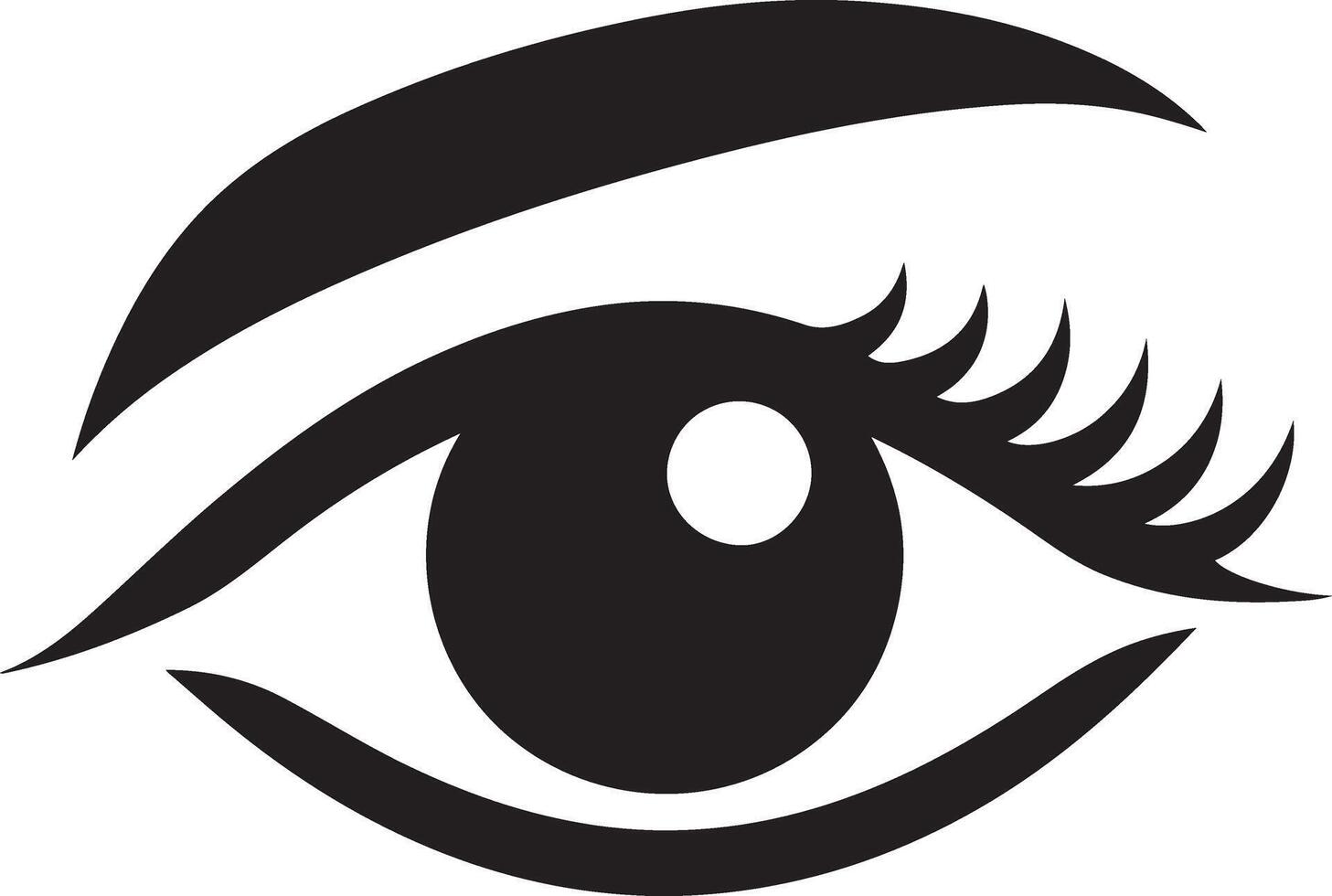 Unique Eye Logo Silhouette Design vector