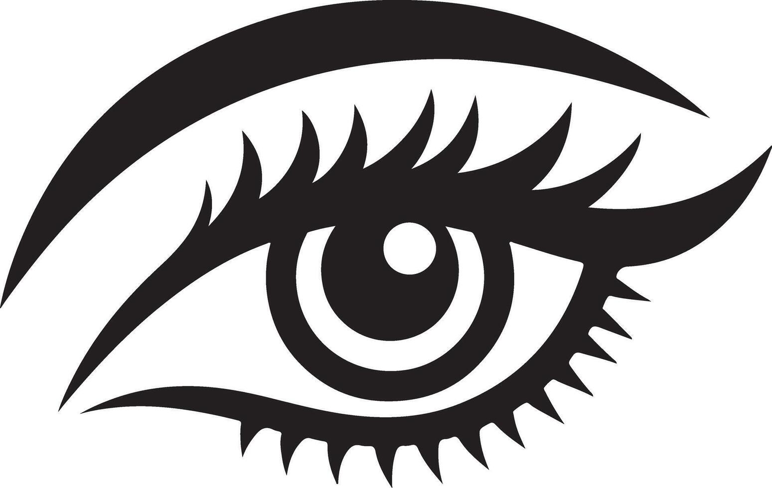 Stunning Eye Logo Silhouette Graphics vector