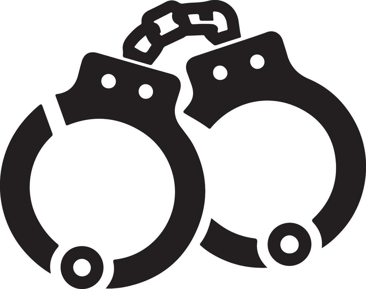 Hand Cuffs Money Bag Graphic Art for Designers vector