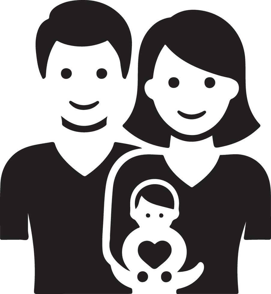 Timeless Family Silhouette Image for Designers vector