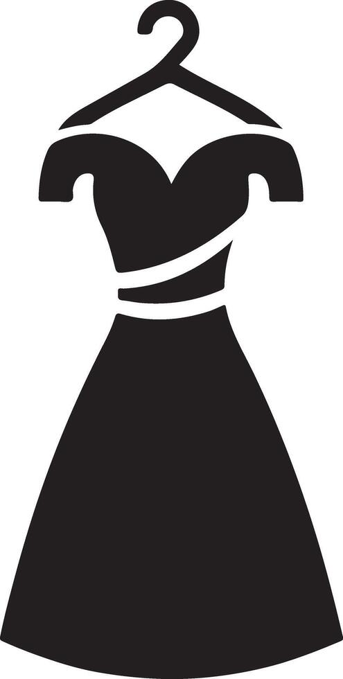 Unique Woman Dress Silhouette for Graphic Designers vector