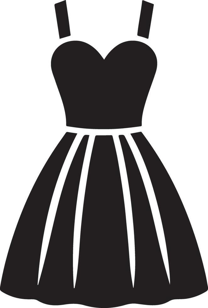 Stylish Woman Dress Silhouette for Design Projects vector