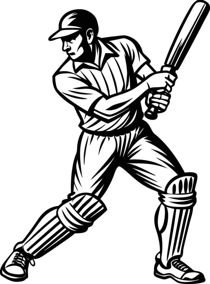 Master of the Crease, Batsman in Action vector