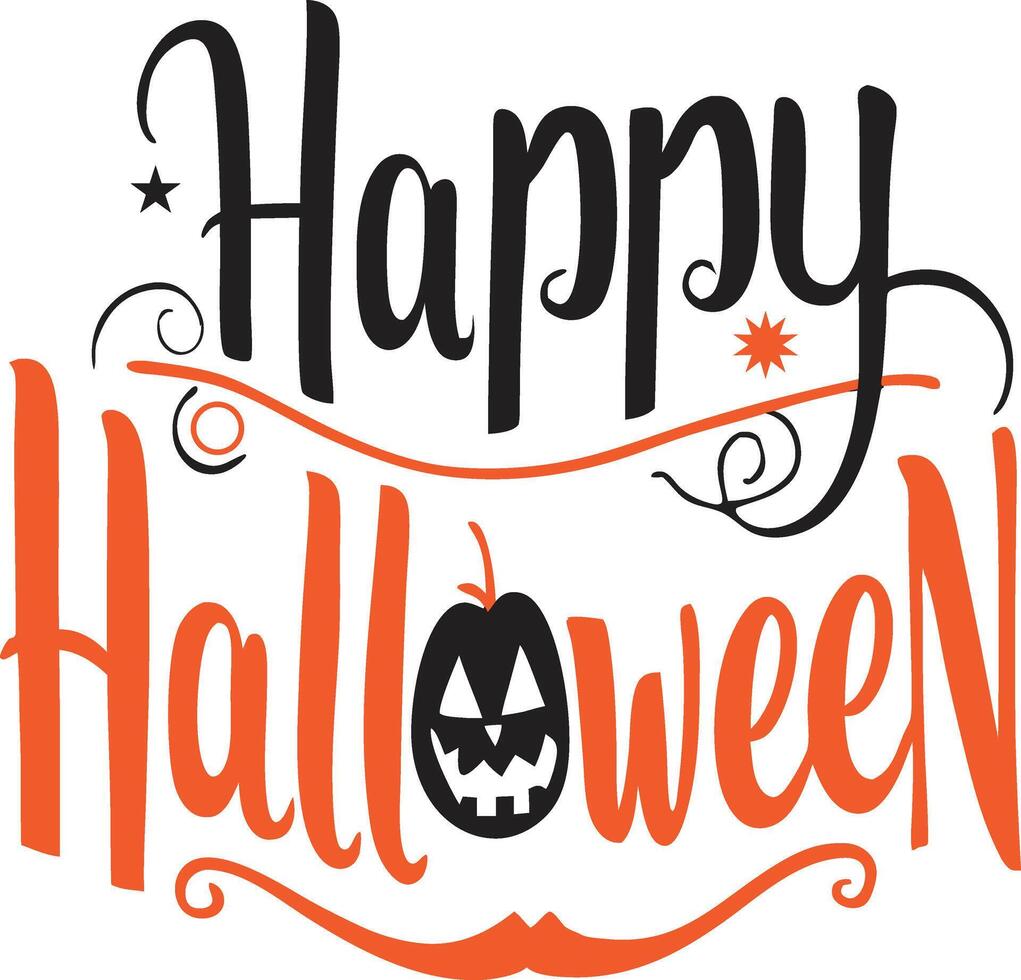 Happy Halloween, Playful Typography Design Collection vector