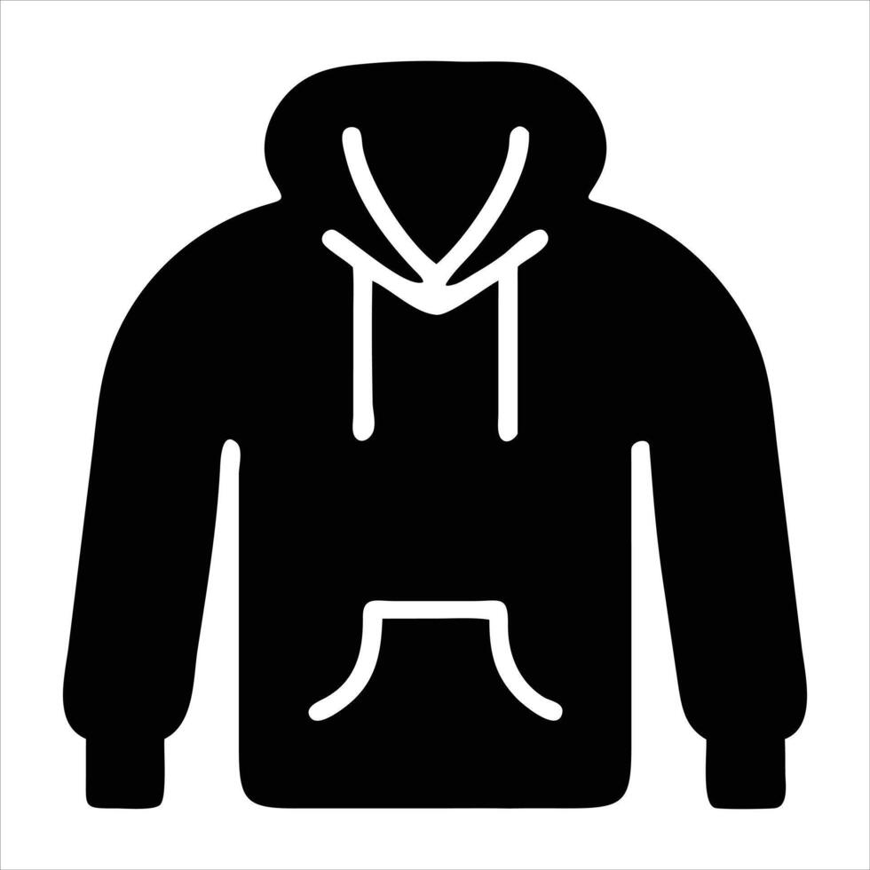 Hooded Figure in Black and White - Sleek Silhouette Design vector