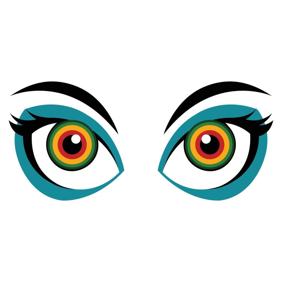Elegant Human Eyes Design Illustration vector