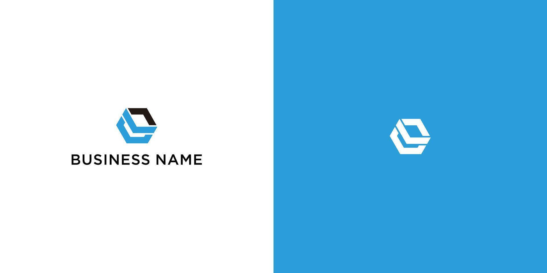 Initial hexagon v blue modern logo design logo template llustration isolated design and business branding vector