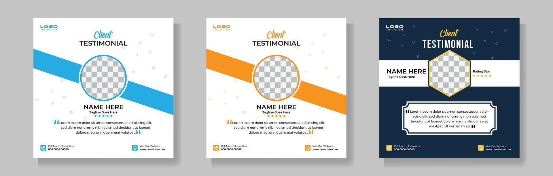 Client Testimonial Design vector