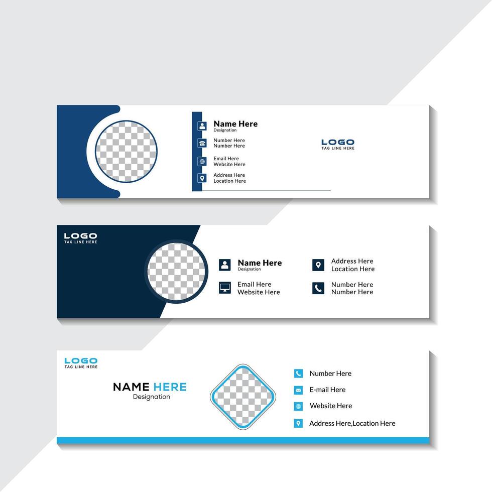 Email Signature design vector