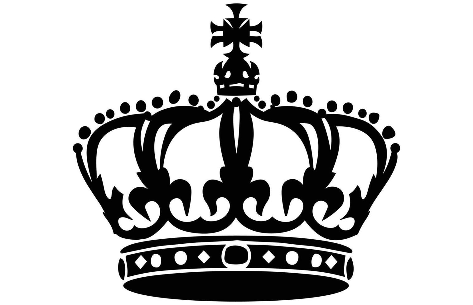 Crown Silhouette - Luxurious Crown Silhouette Stock vector