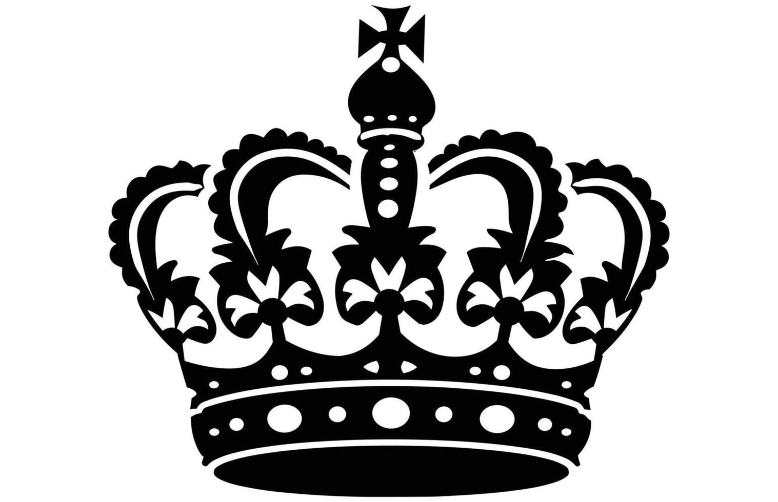 Crown Silhouette - Grand Royalty Symbol Art vector