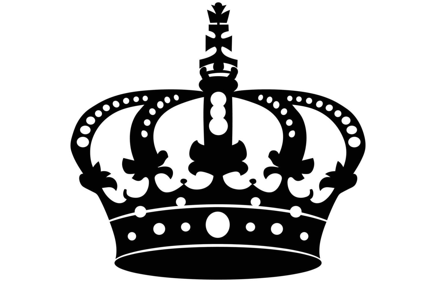 Crown Silhouette - Majestic Royal Crown Design vector