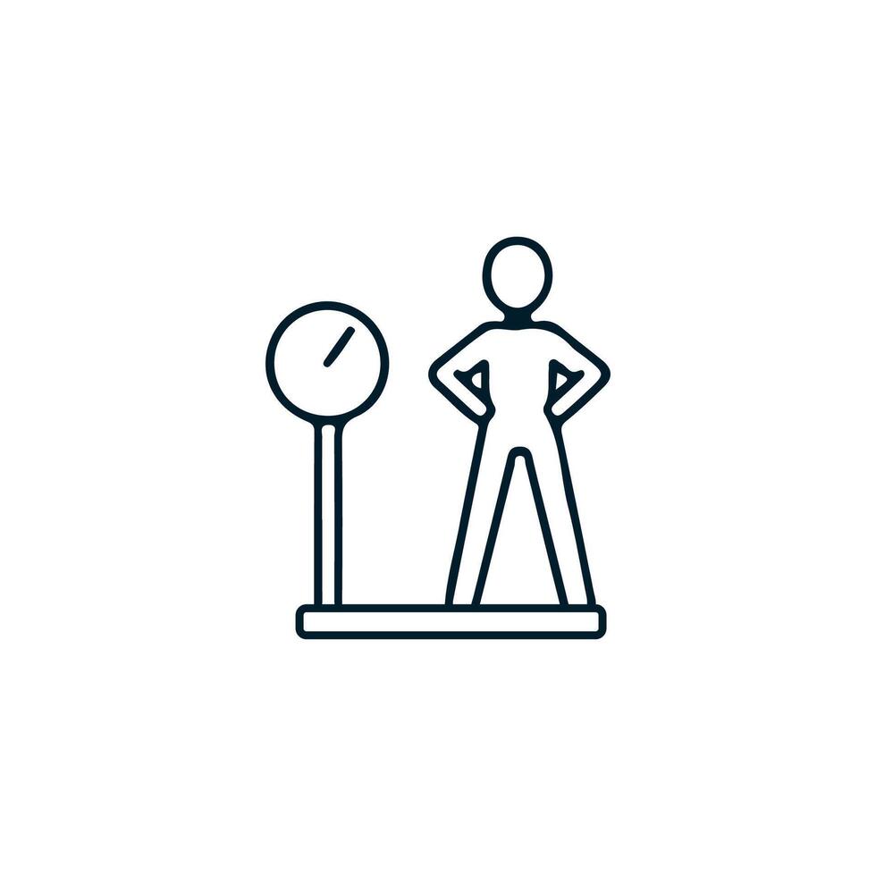 Adjustable line height Adjust length symbol size adjustment arrow sign, isolated on white background. Adjustable Height information sign. vector