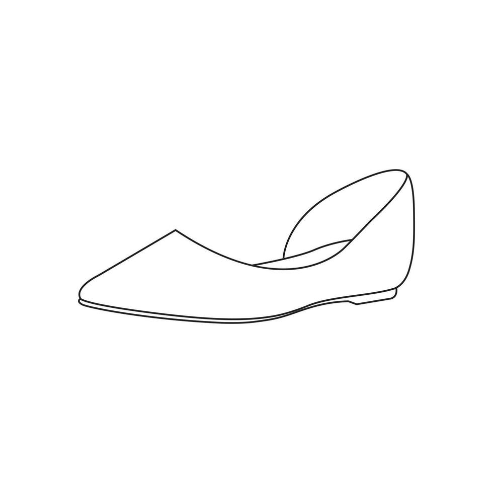 Ladies shoes line icon illustration vector