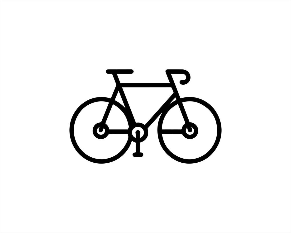 A bicycle icon on a white background vector
